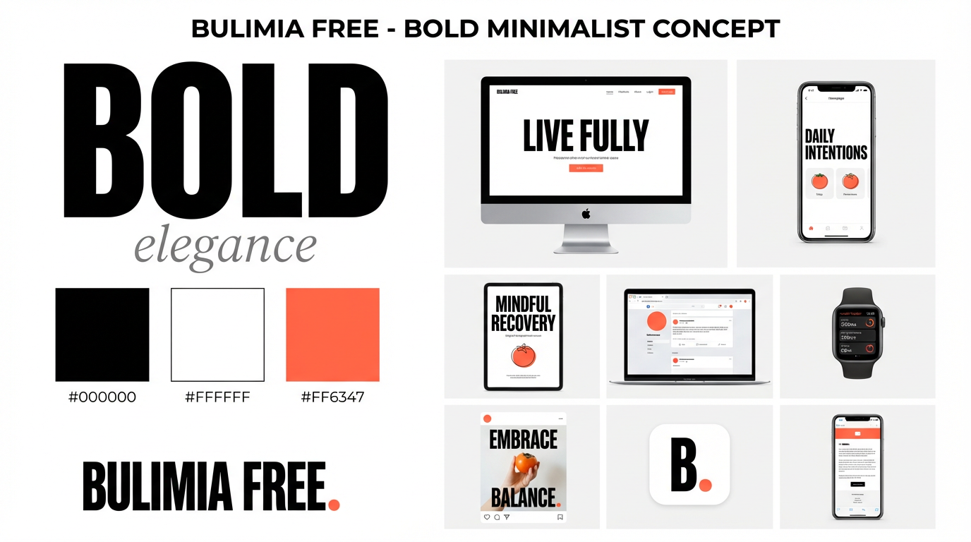 Bulimia Free Bold Minimalism concept direction