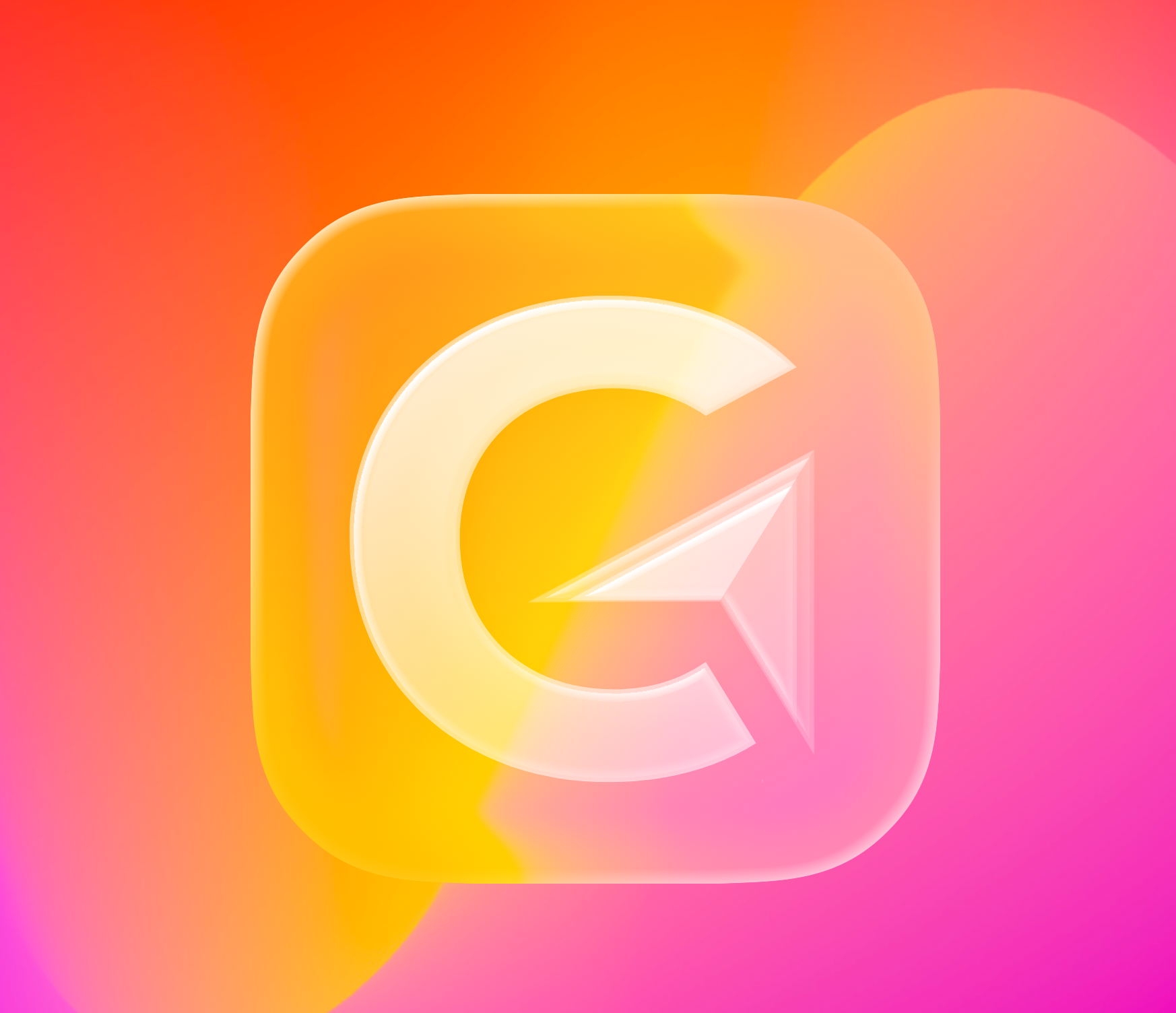 ConnectR app icon — Glass / frosted