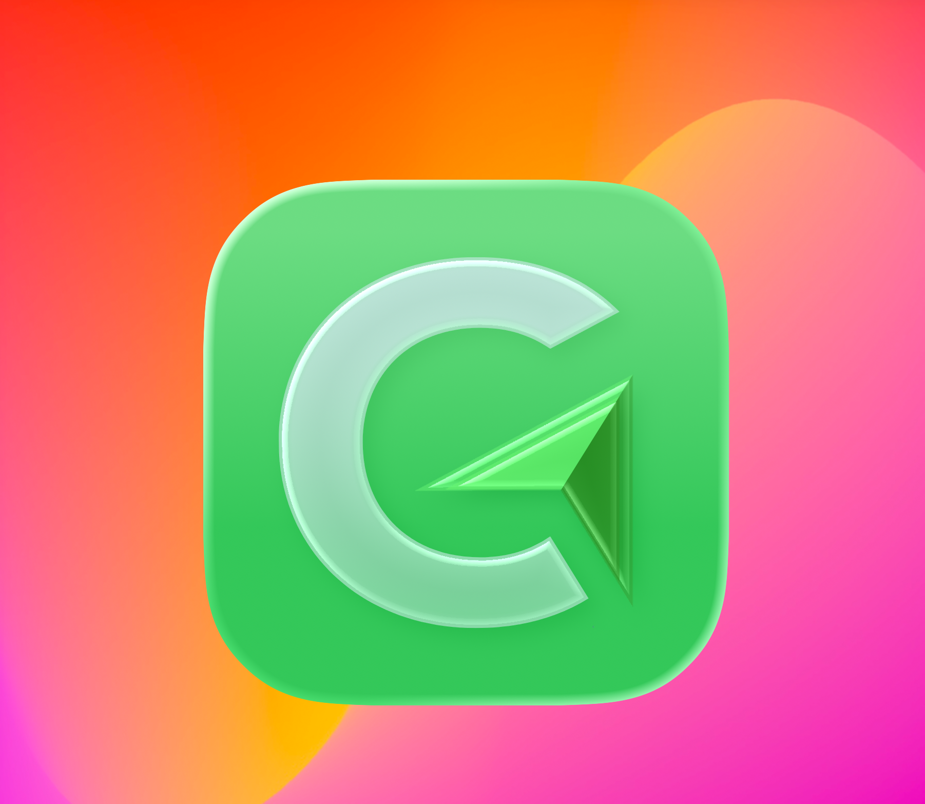 ConnectR app icon — Signature — green tile